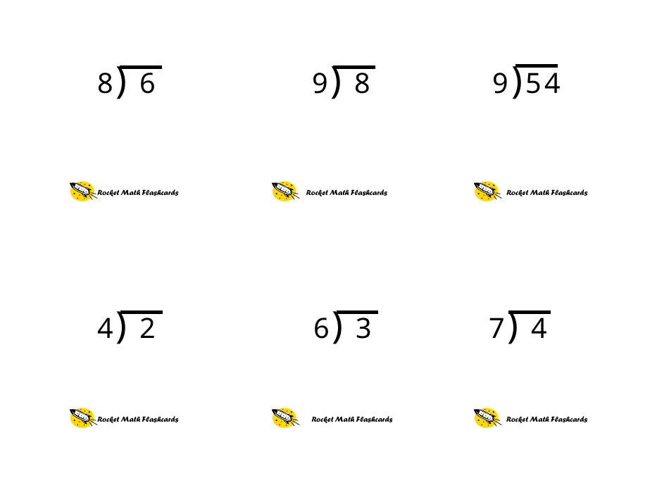 Math Flashcards - Division, Page 18