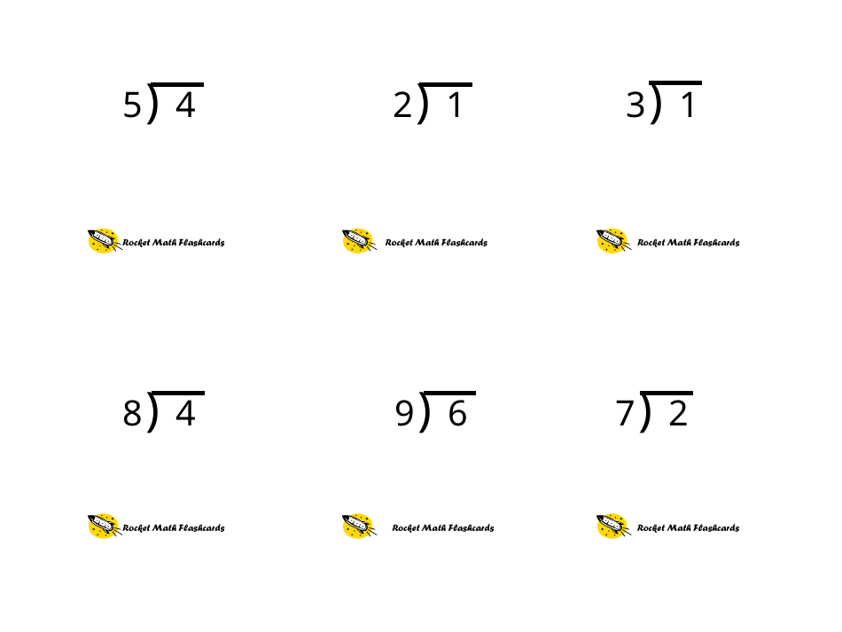 Math Flashcards - Division, Page 20