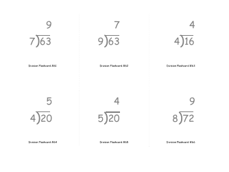 Math Flashcards - Division, Page 21