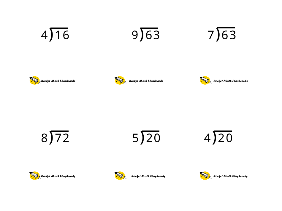 Math Flashcards - Division, Page 22