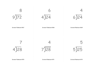 Math Flashcards - Division, Page 23