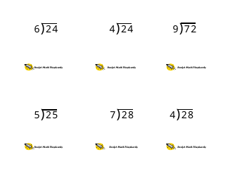 Math Flashcards - Division, Page 24