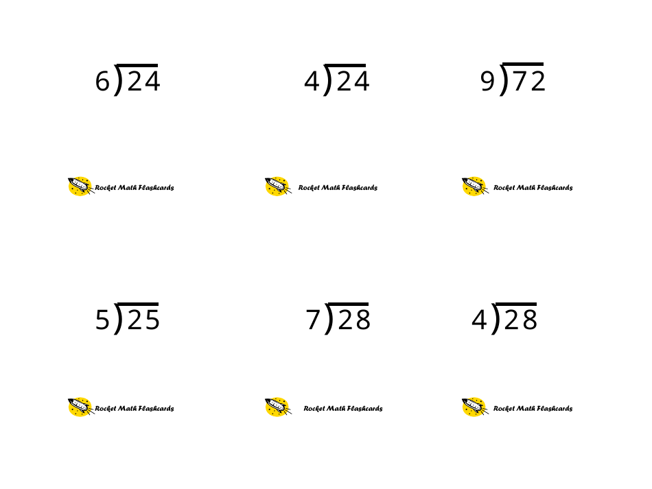 Math Flashcards - Division, Page 24