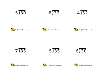 Math Flashcards - Division, Page 26