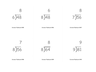 Math Flashcards - Division, Page 29