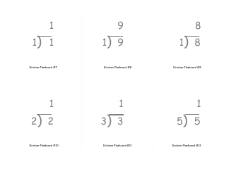 Math Flashcards - Division, Page 3