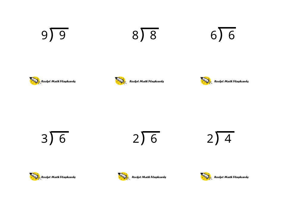 Math Flashcards - Division, Page 6