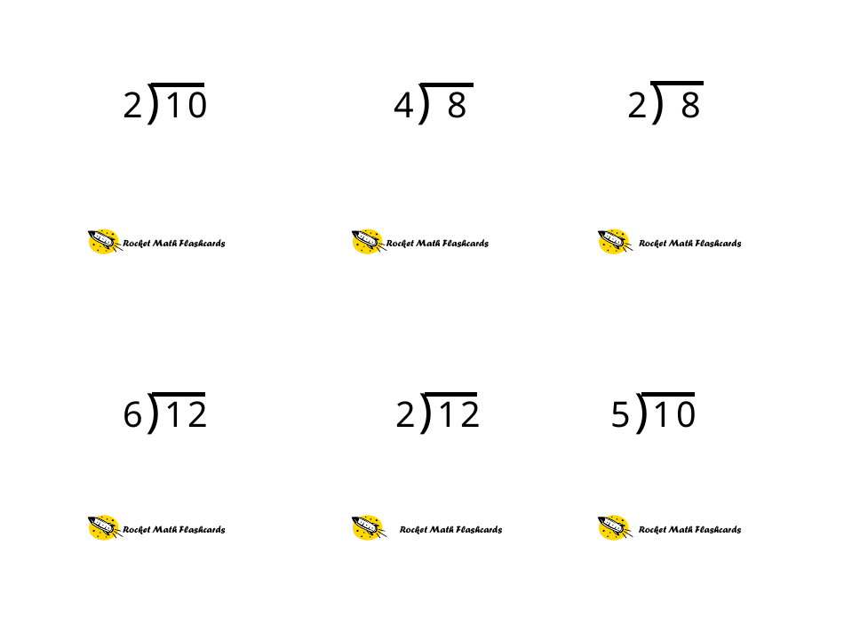 Math Flashcards - Division, Page 8