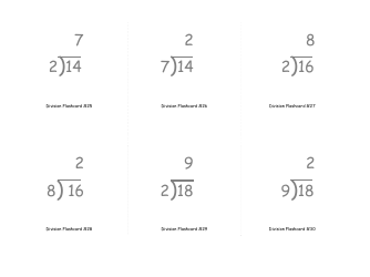 Math Flashcards - Division, Page 9