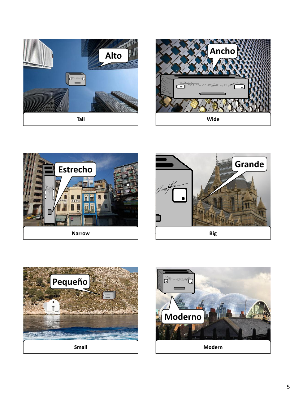 Spanish Revision Flashcards - Buildings (English / Spanish), Page 5