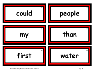 100 High-Frequency Word Flashcards, Page 14
