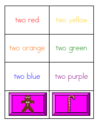 Color Word Flashcards, Page 3