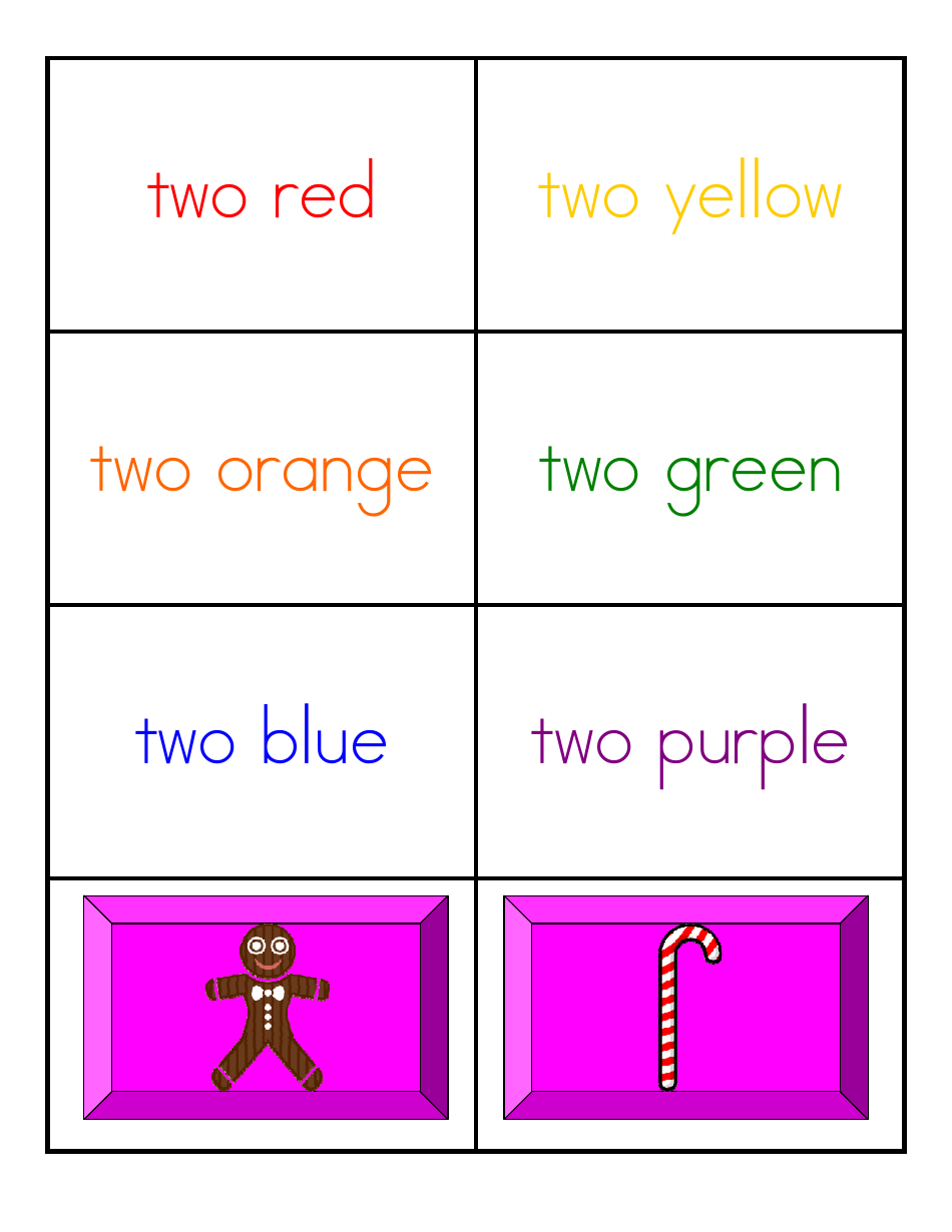 Color Word Flashcards, Page 3