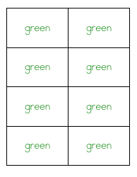 Color Word Flashcards, Page 5