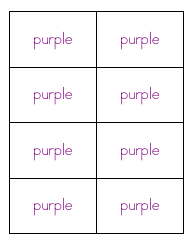 Color Word Flashcards, Page 8