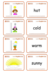 Document preview: English Vocab Flashcards - Weather