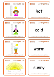 English Vocab Flashcards - Weather