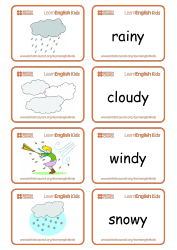 English Vocab Flashcards - Weather, Page 2