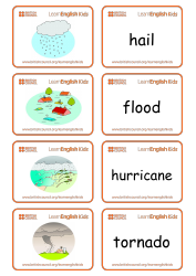 English Vocab Flashcards - Weather, Page 4