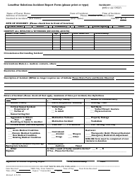 Foster Home Incident Report Form - Lonestar Solutions