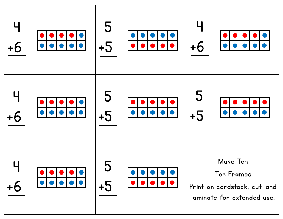 Scaffolding Addition Flashcards: Make Ten - Sarah E. Masters, Page 12