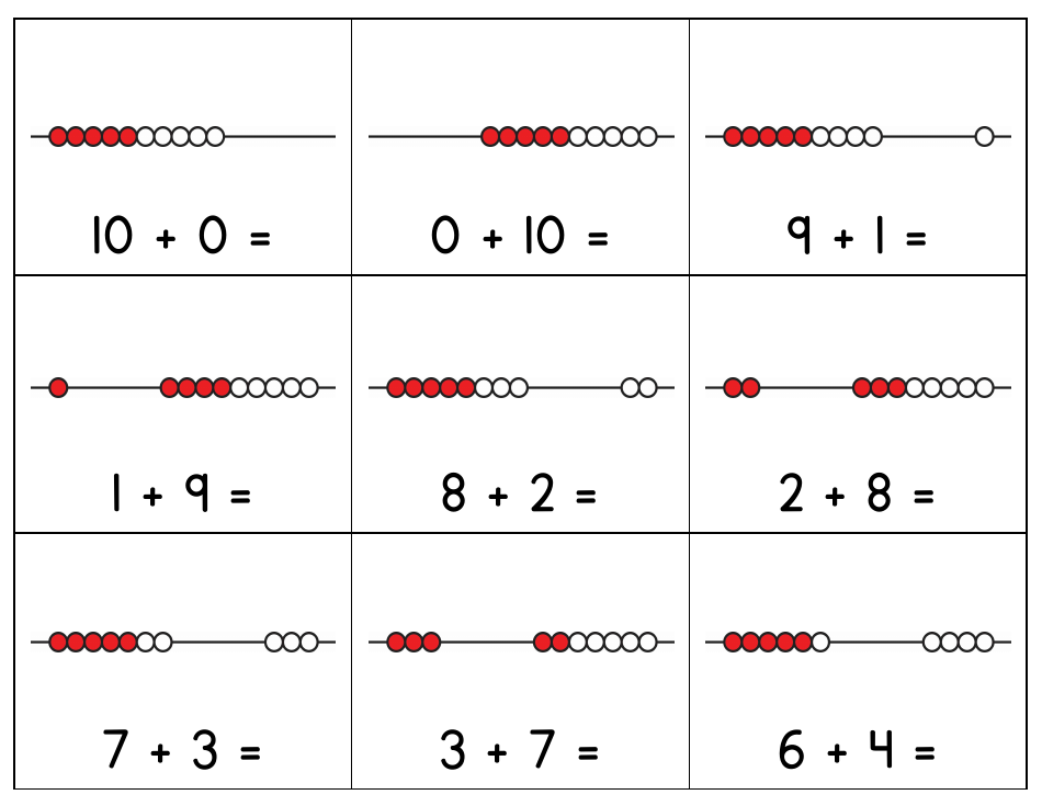 Scaffolding Addition Flashcards: Make Ten - Sarah E. Masters, Page 6