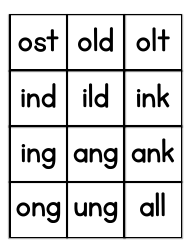 Phonics Flashcards - 42 Letter Combinations, Page 10