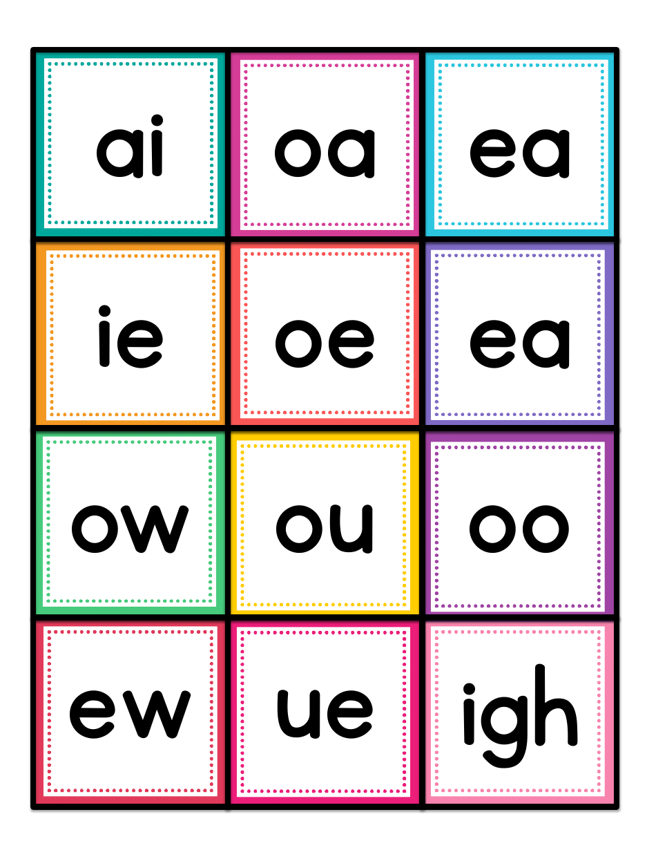 Phonics Flashcards - 42 Letter Combinations, Page 11