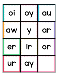 Phonics Flashcards - 42 Letter Combinations, Page 12