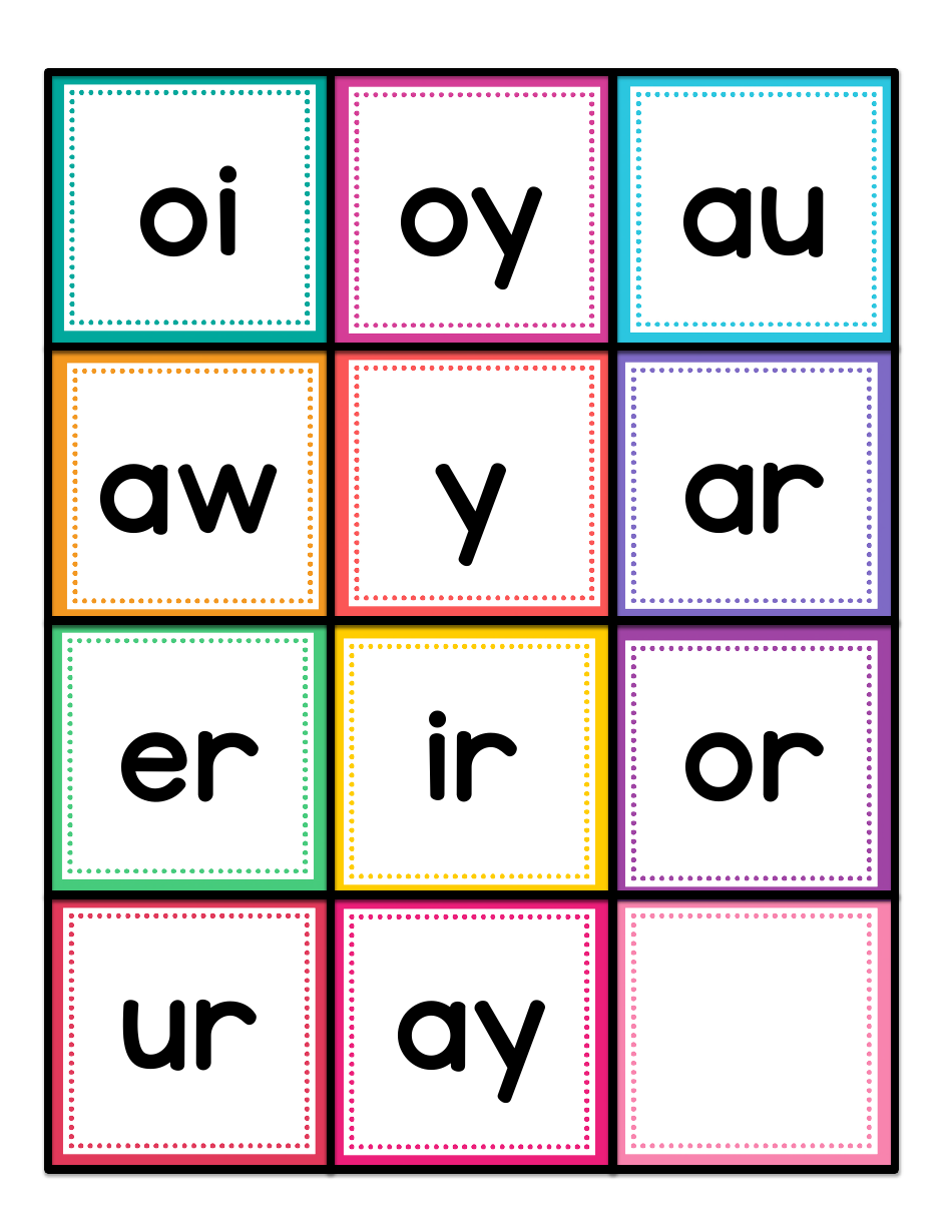 Phonics Flashcards - 42 Letter Combinations, Page 12