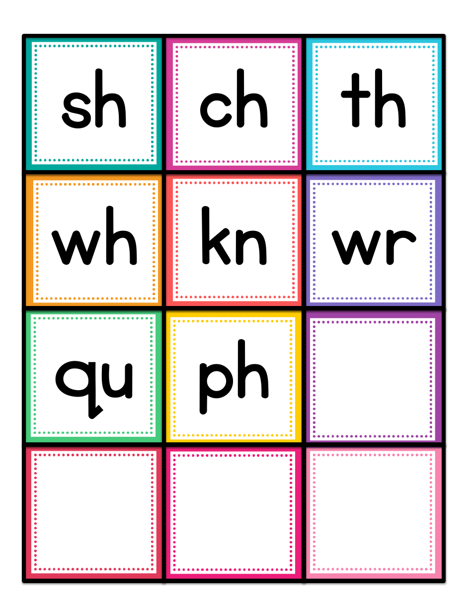 Phonics Flashcards - 42 Letter Combinations, Page 13