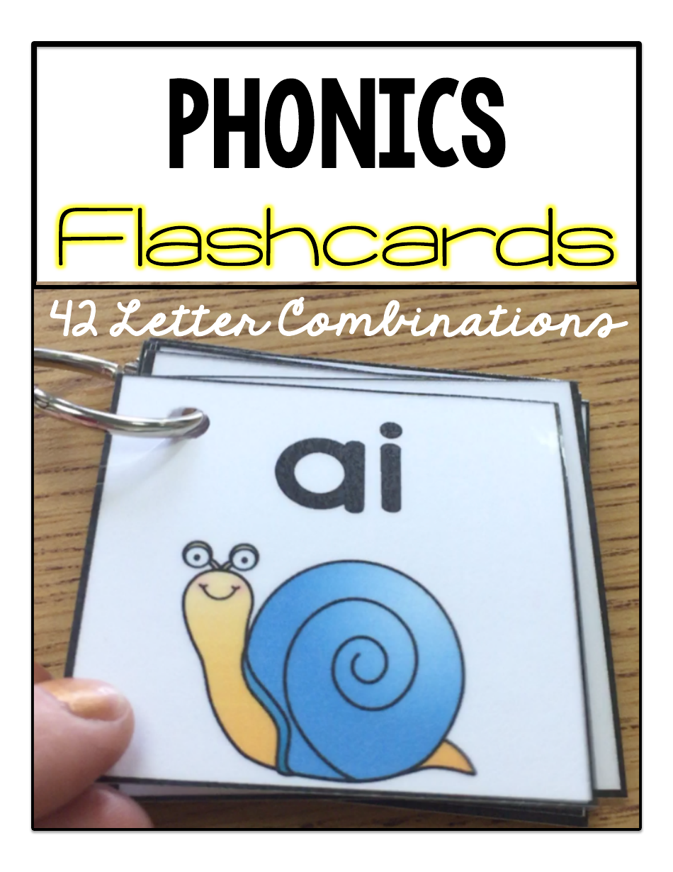 Phonics Flashcards - 42 Letter Combinations, Page 1
