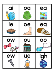 Phonics Flashcards - 42 Letter Combinations, Page 3
