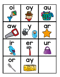 Phonics Flashcards - 42 Letter Combinations, Page 4