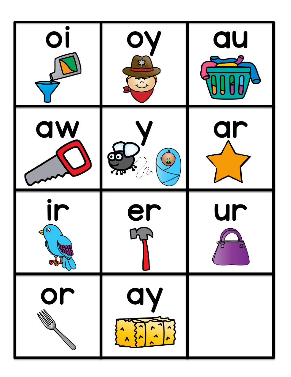 Phonics Flashcards - 42 Letter Combinations, Page 4