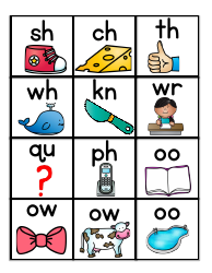 Phonics Flashcards - 42 Letter Combinations, Page 5