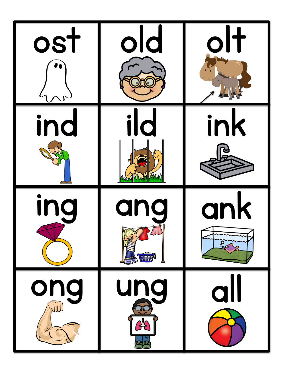Phonics Flashcards - 42 Letter Combinations, Page 6