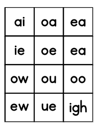 Phonics Flashcards - 42 Letter Combinations, Page 7