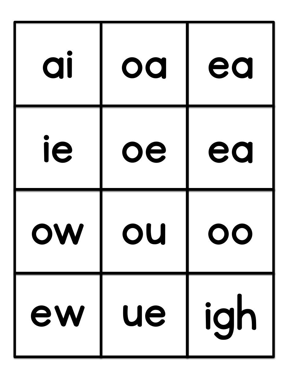 Phonics Flashcards - 42 Letter Combinations, Page 7