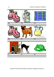 Speech &amp; Language Flash Cards - Initial Consonant Deletion, Page 14