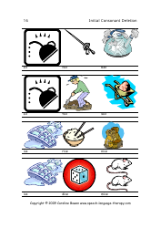 Speech &amp; Language Flash Cards - Initial Consonant Deletion, Page 16