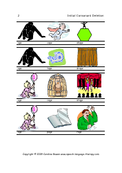 Speech &amp; Language Flash Cards - Initial Consonant Deletion, Page 2