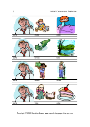 Speech &amp; Language Flash Cards - Initial Consonant Deletion, Page 3