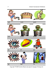 Speech &amp; Language Flash Cards - Initial Consonant Deletion, Page 7