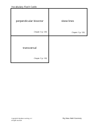 Geometry Vocabulary Flash Cards - Chapter 3, Page 3