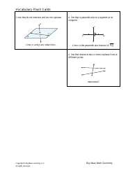 Geometry Vocabulary Flash Cards - Chapter 3, Page 4