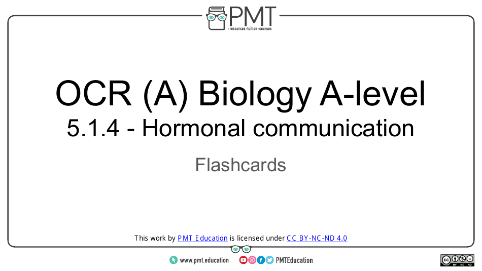 Biology Flashcards Hormonal Communication Download Printable PDF
