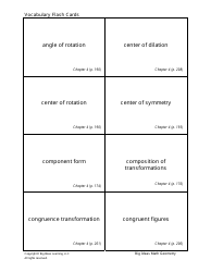 Geometry Vocabulary Flash Cards - Chapter 4