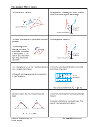 Geometry Vocabulary Flash Cards - Chapter 4, Page 2