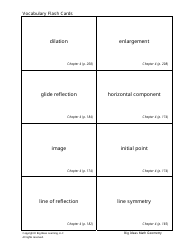 Geometry Vocabulary Flash Cards - Chapter 4, Page 3